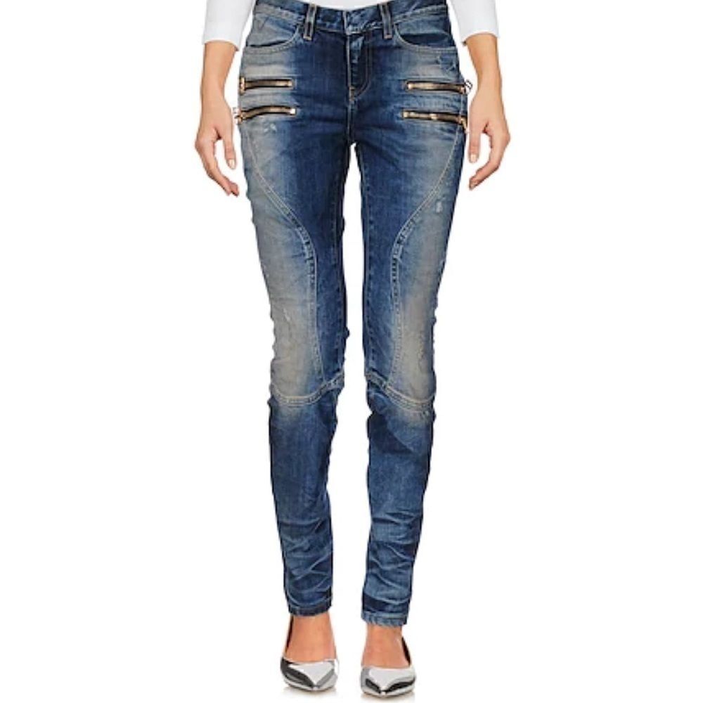 Faith Connexion Distressed Zipper Detail Skinny Jeans 26